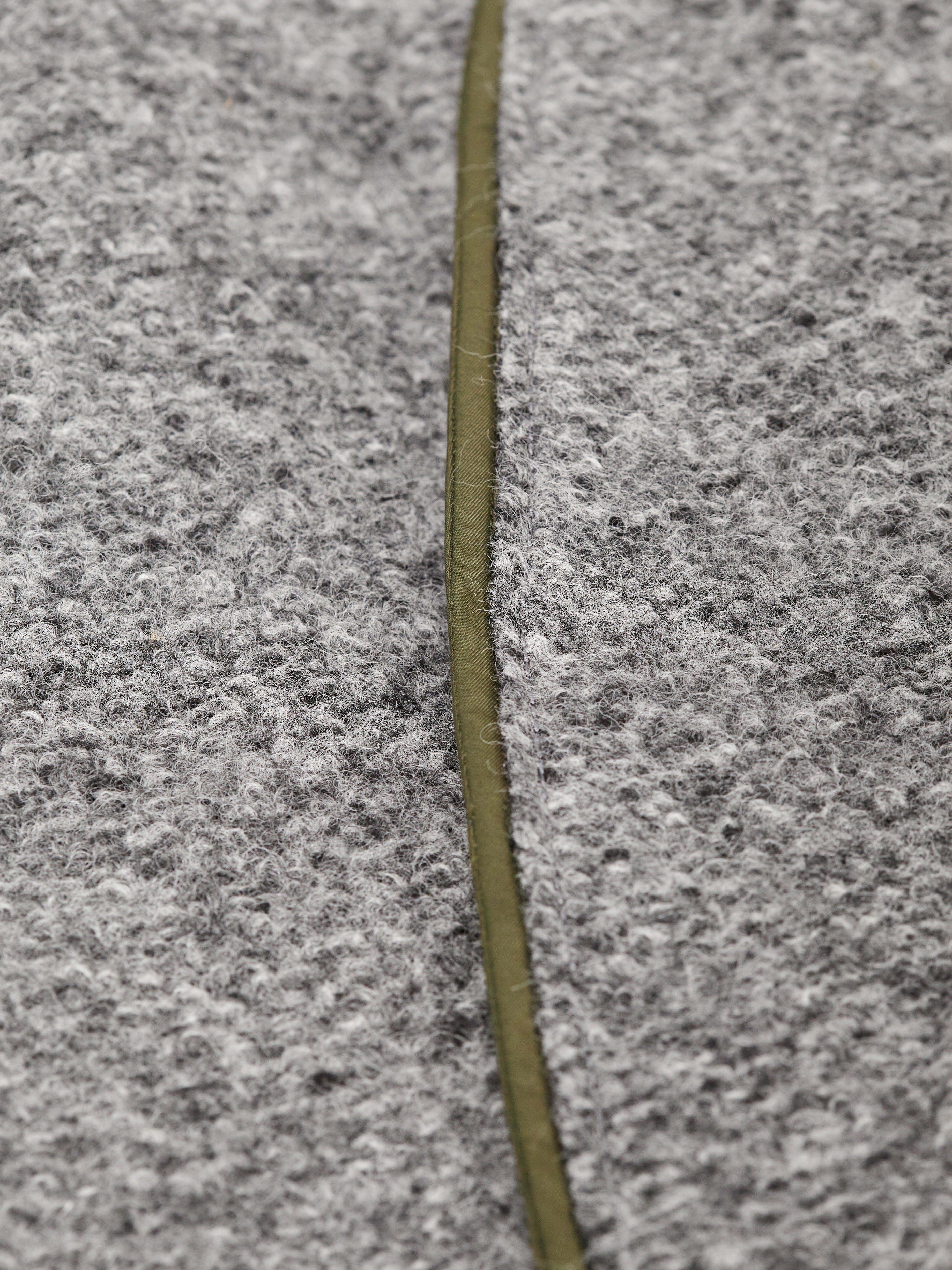 piping detail on doubleface coat Autumn / Winter 2025 Puffer Jacket by Gabriel Stunz